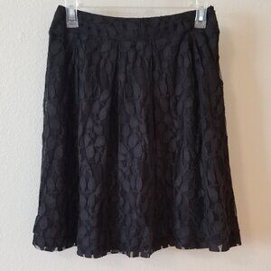 Black Lace A-Line Skirt